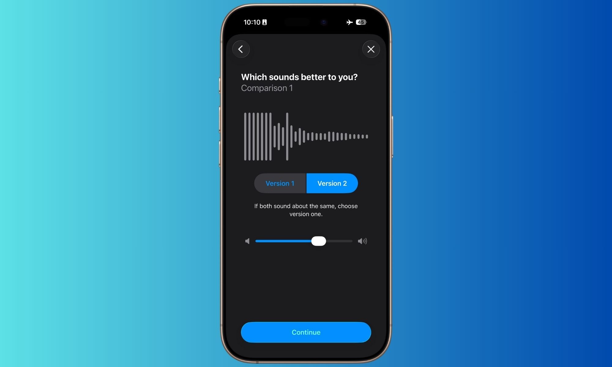 Audio testing on AirPods Pro.