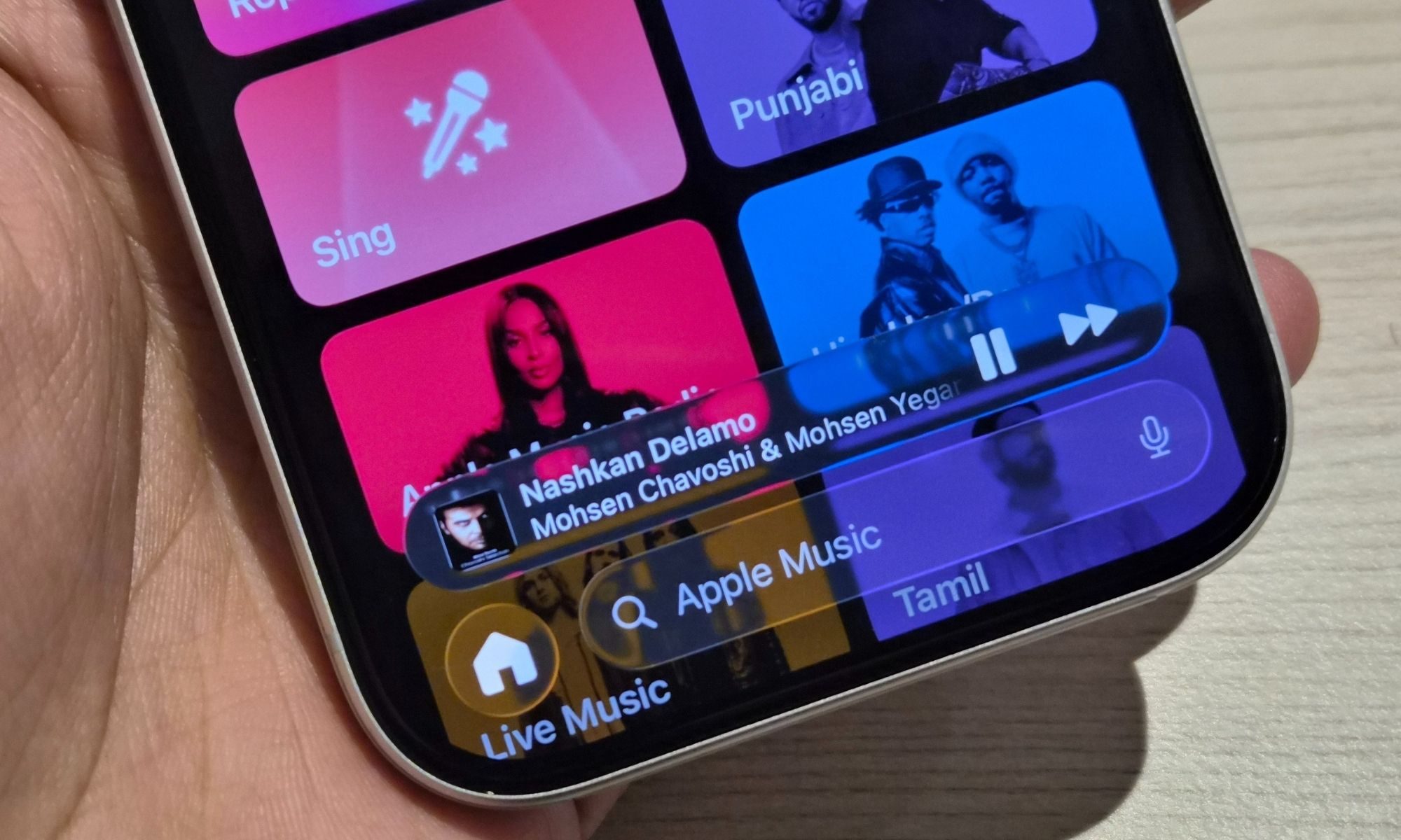 Apple Music after iOS 26.1 update.