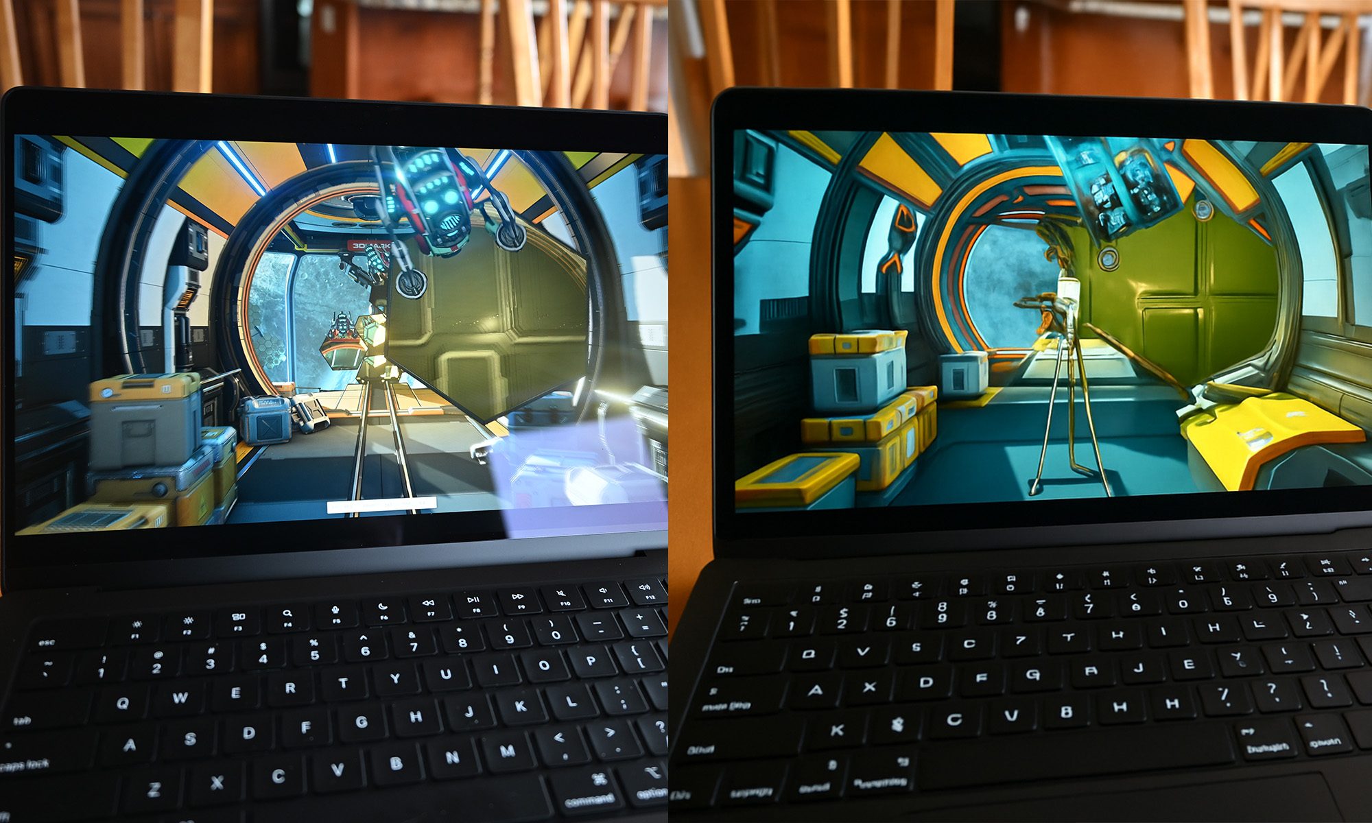 Laptop with glare