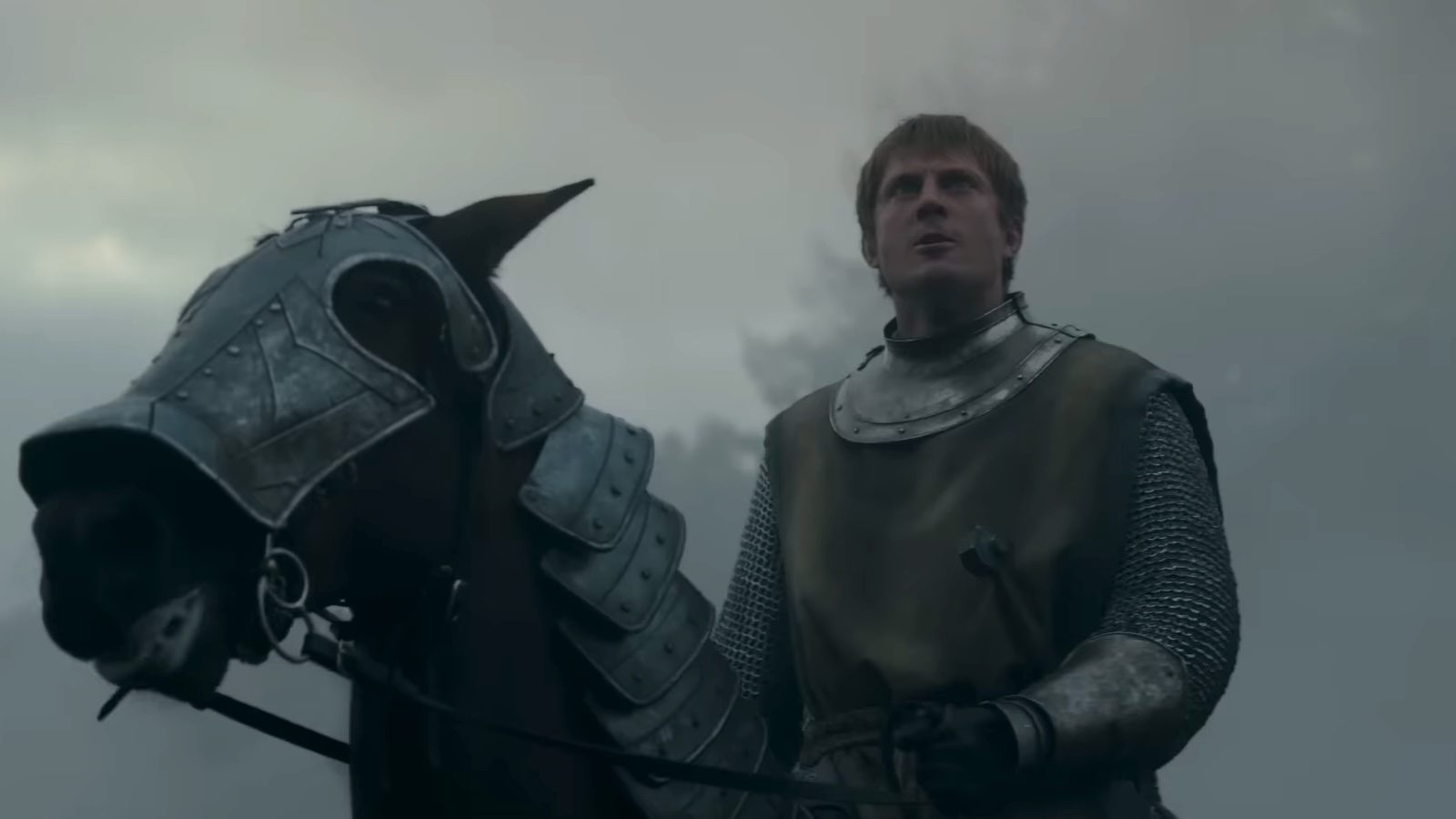 Ser Duncan the Tall riding a horse in the fantasy series A Knight of the Seven Kingdoms.