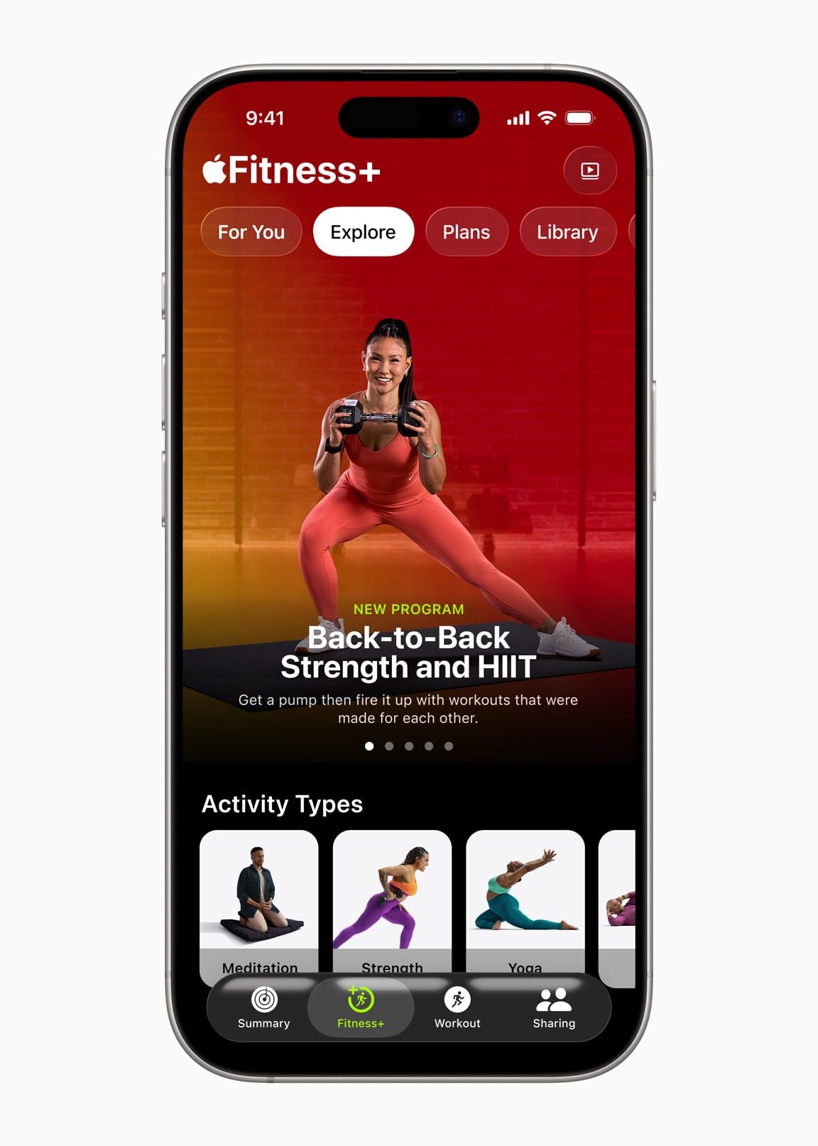 Apple Fitness+ 力量和 HIIT 計劃。