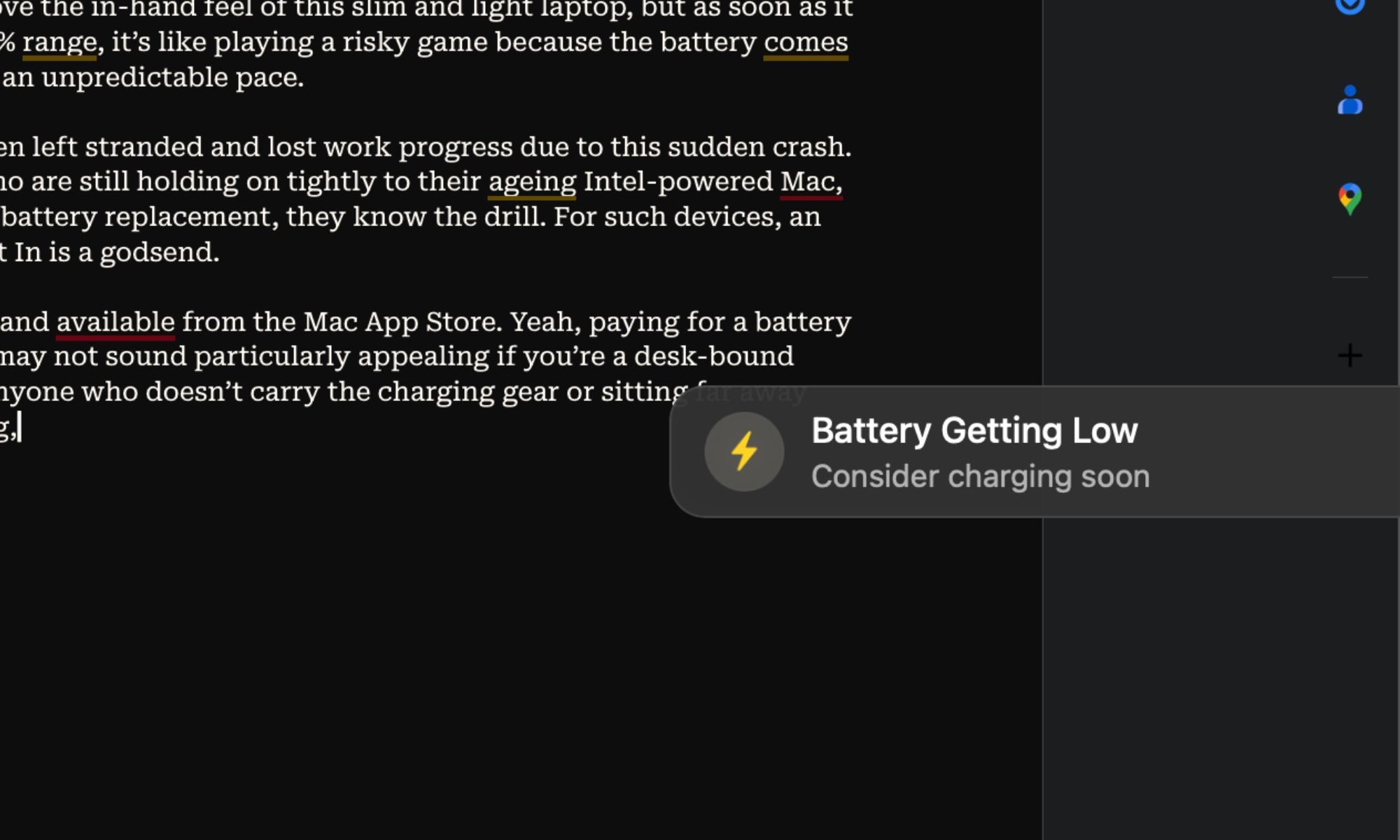 PlugThatIn Mac 應用程序用於電池警報