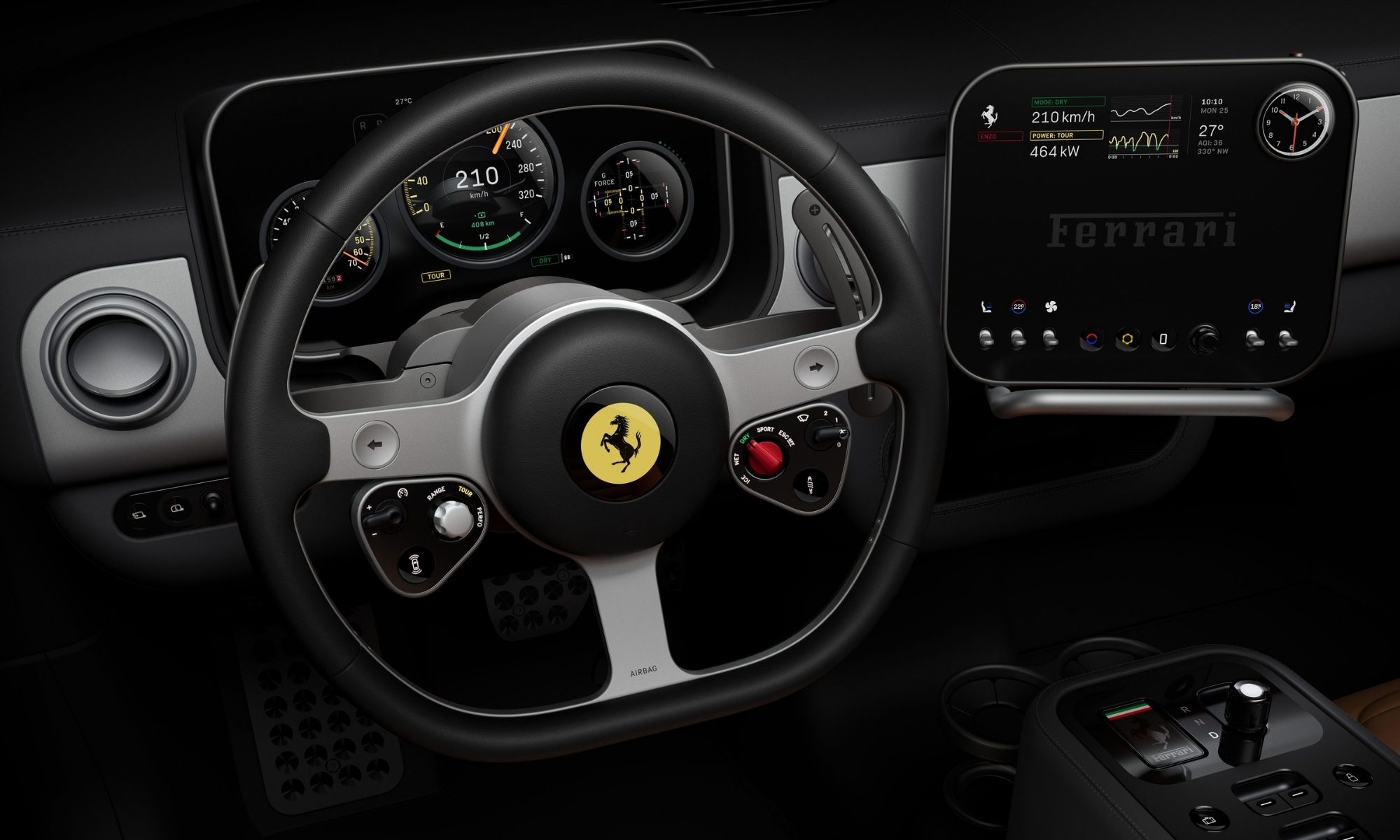 Interiors of Ferrari Luce.