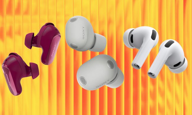 Comparison of Sony, Bose, and Apple earbuds.