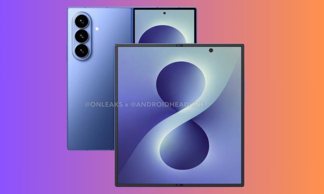 Leaked render of Samsung Galaxy Z Fold 8.