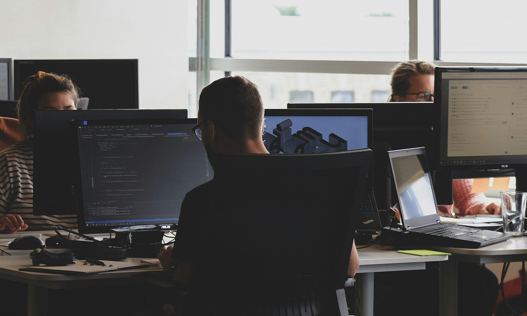 Emloyees working in an office