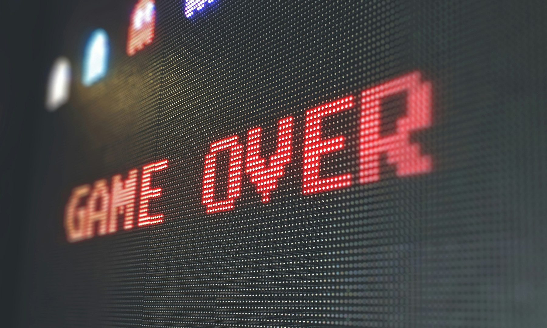 Game Over Text Pacman