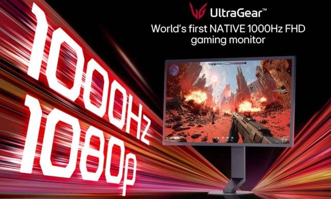 LG UltraGear 1000Hz monitor featured.