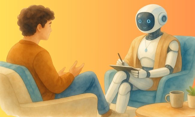 AI therapist representative image generated using AI