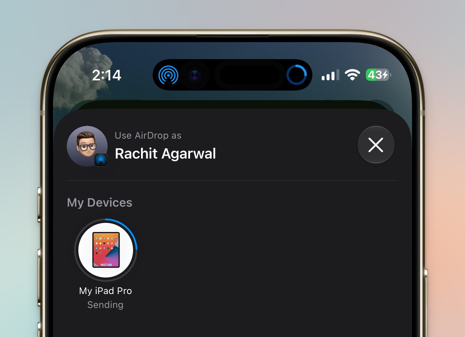 AirDrop in action