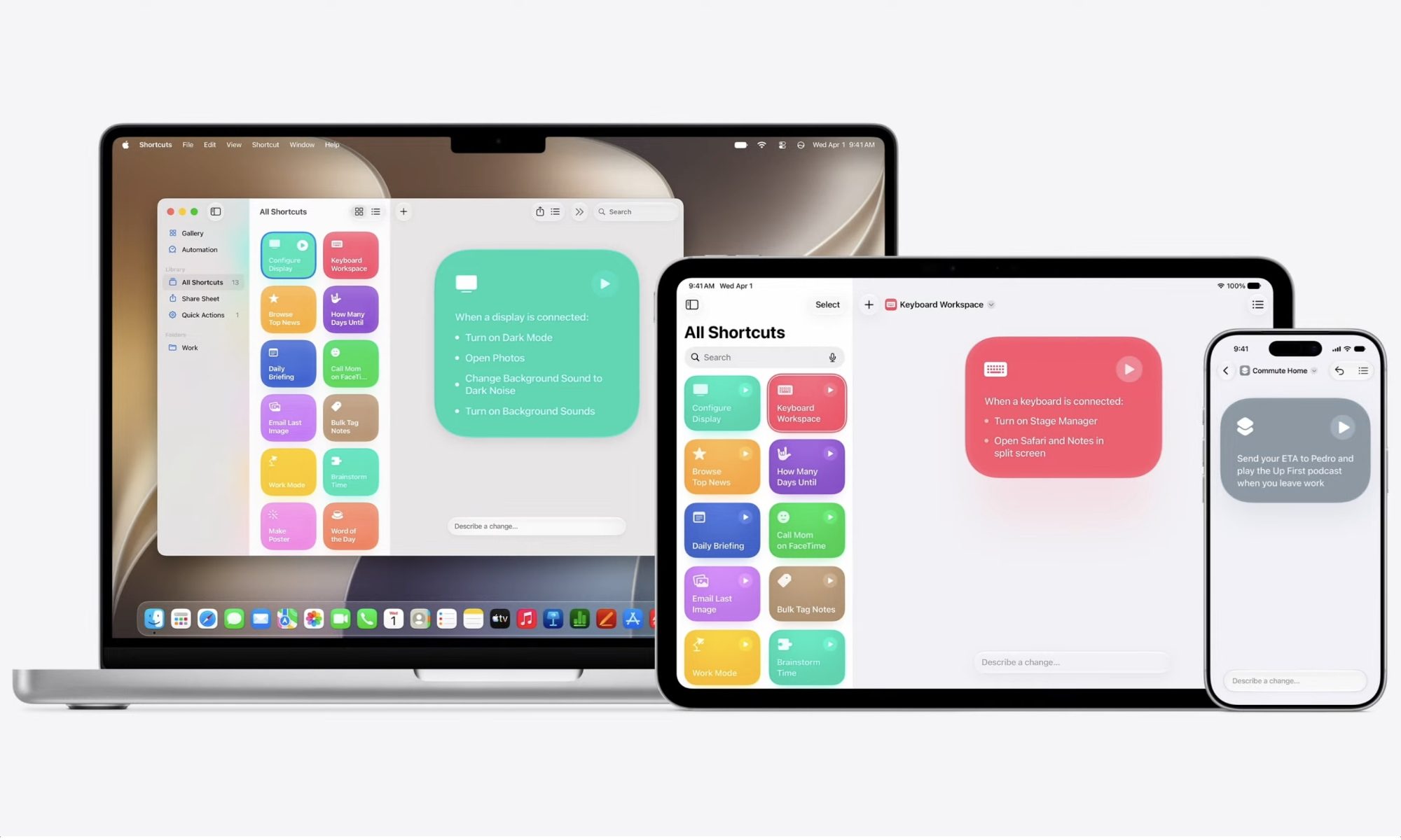 Apple WWDC ショートカットに画像が表示される