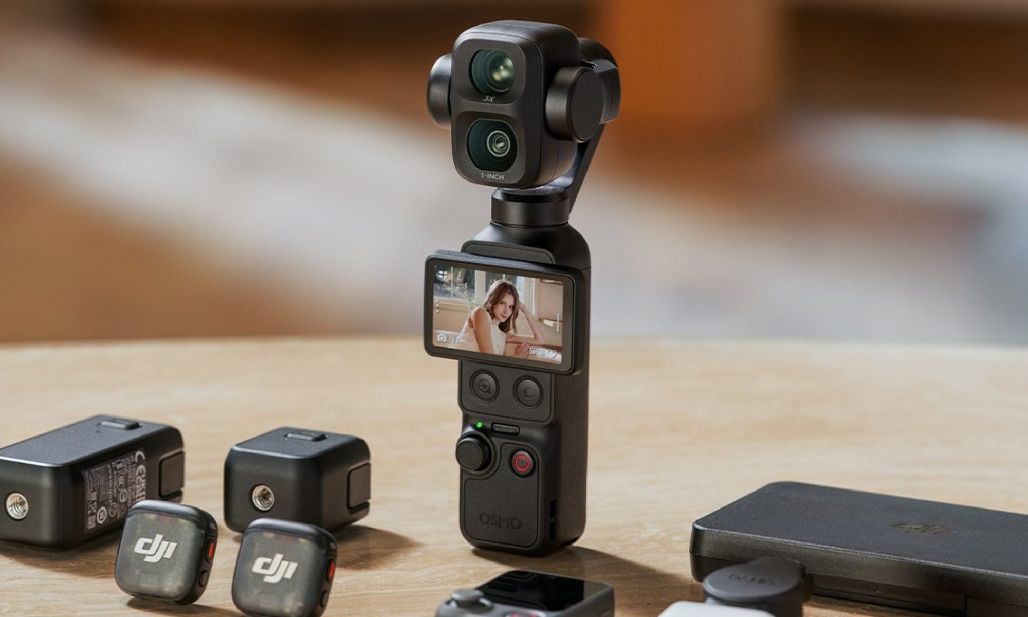 DJI's Osmo Pocket 4P packs two cameras and a 1,000-nit OLED screen