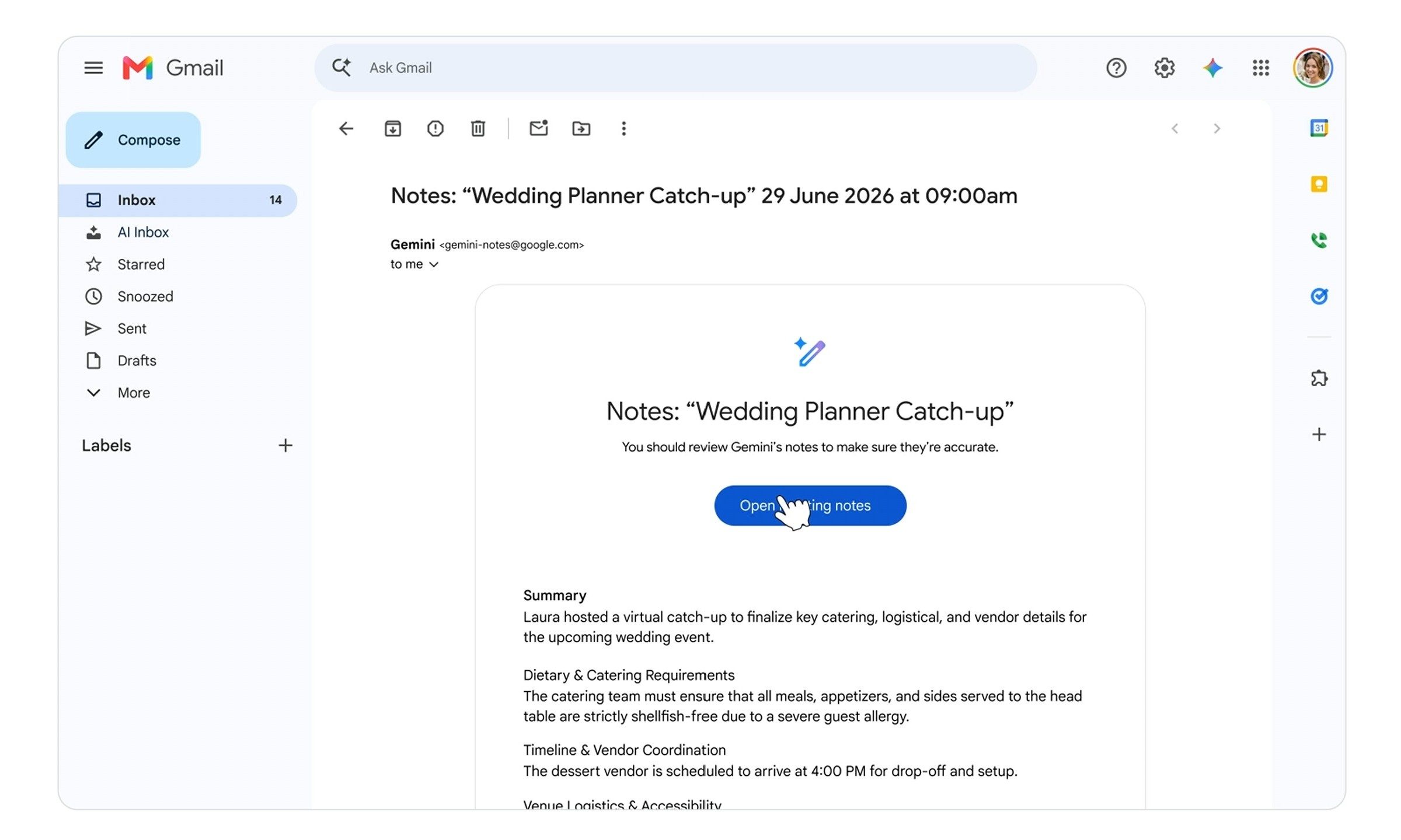 Google Meet Take Notes for me Gemini sends email summaries