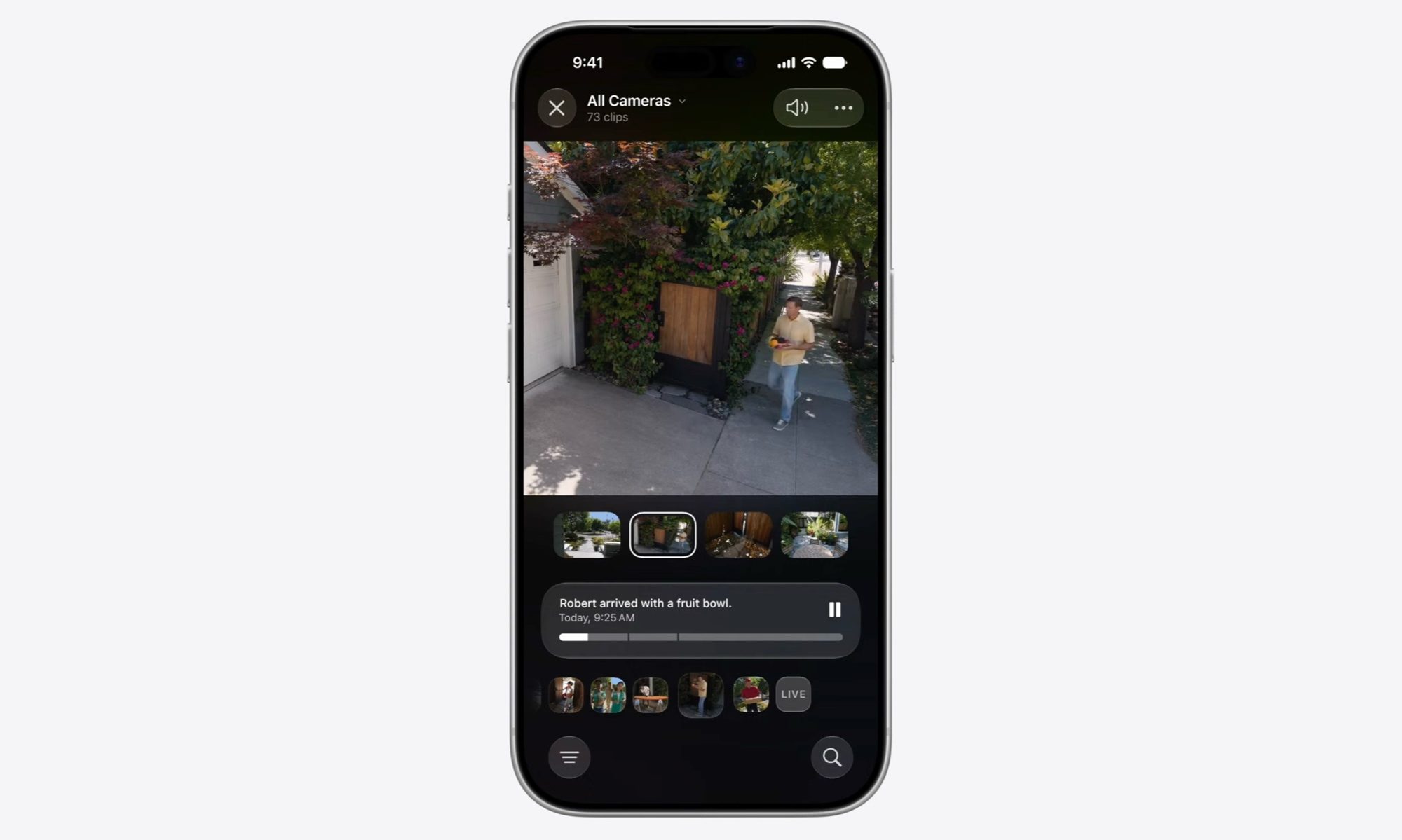 Home app new clip description feature