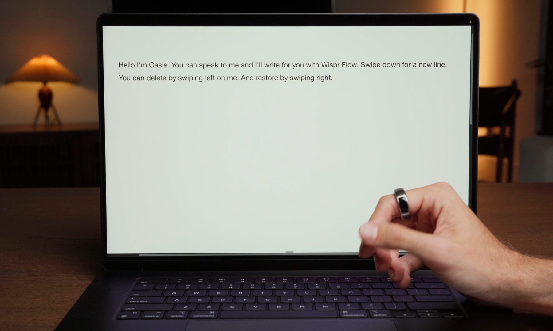 OASIS Smart ring in action