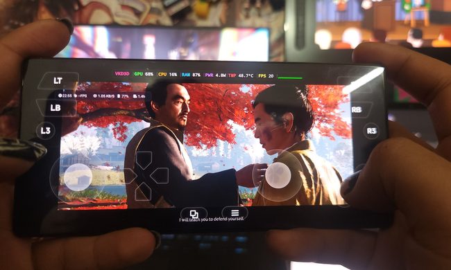 Red Magic 11S Pro running Ghost of Tsushima
