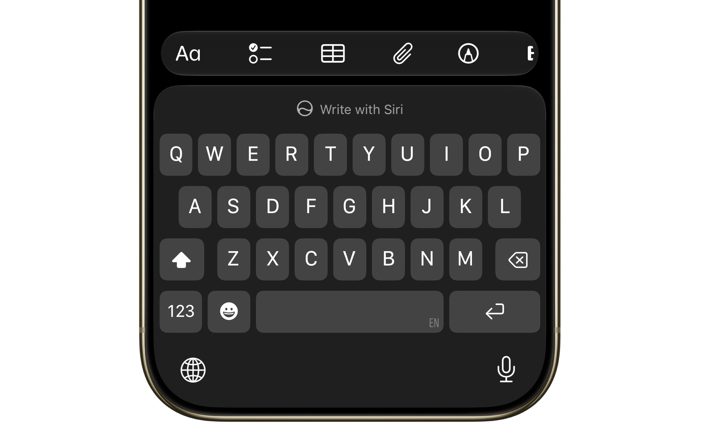 Write with Siri
