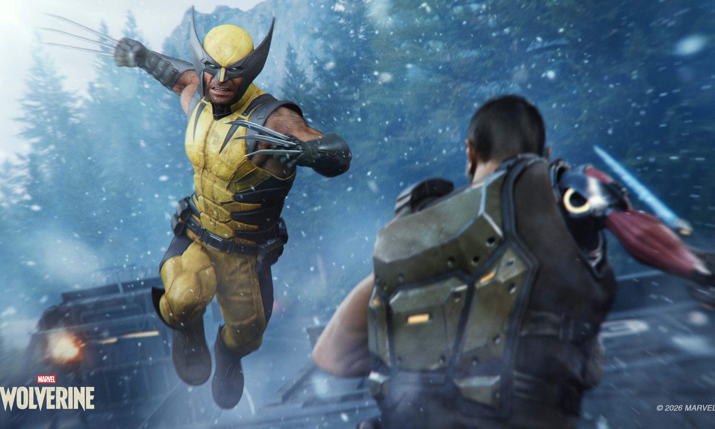 Wolverine lunging at a Reaver
