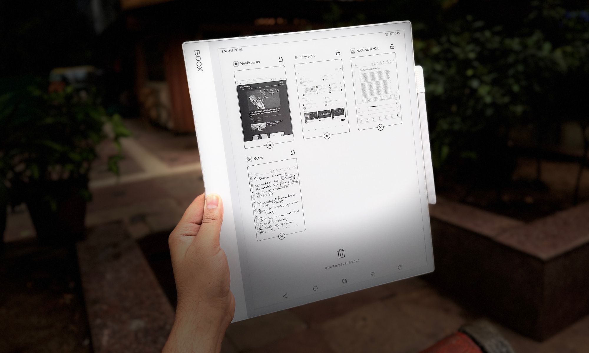 Onyx Boox Note Max e ink tablet