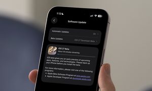 iOS 27 beta update open on iPhone