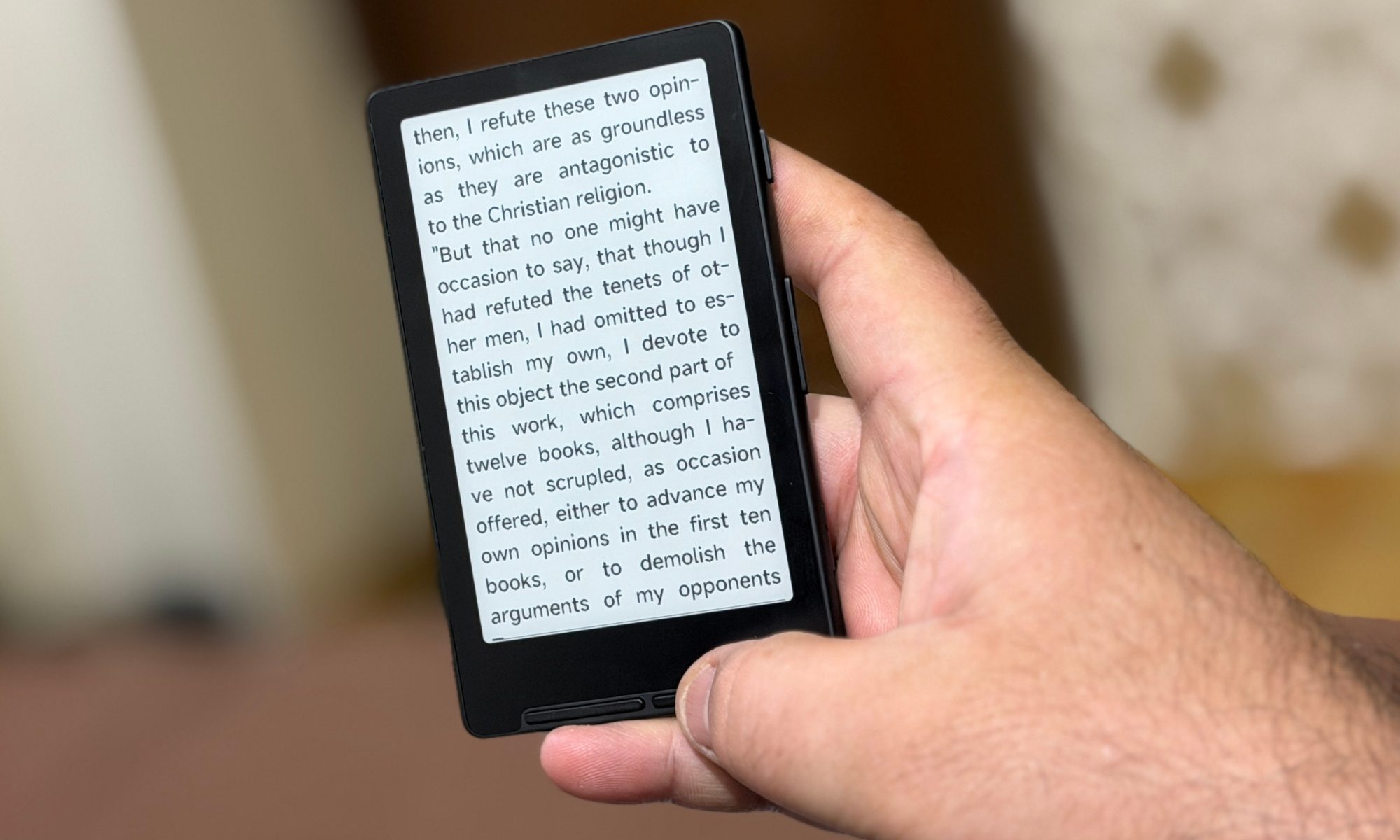 Xteink X4 ereader in black.