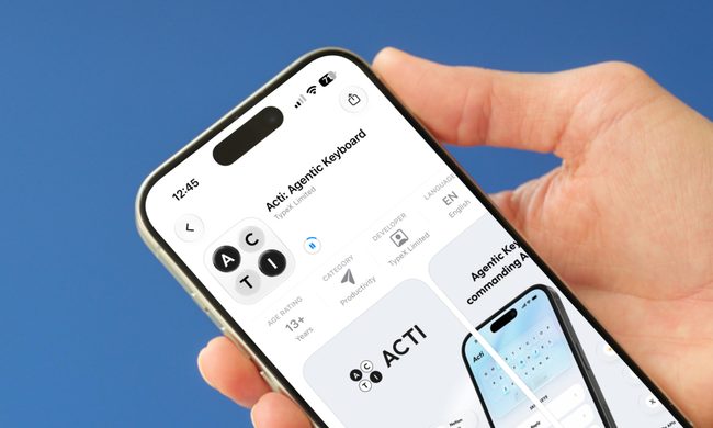 Acti keyboard open on iPhone
