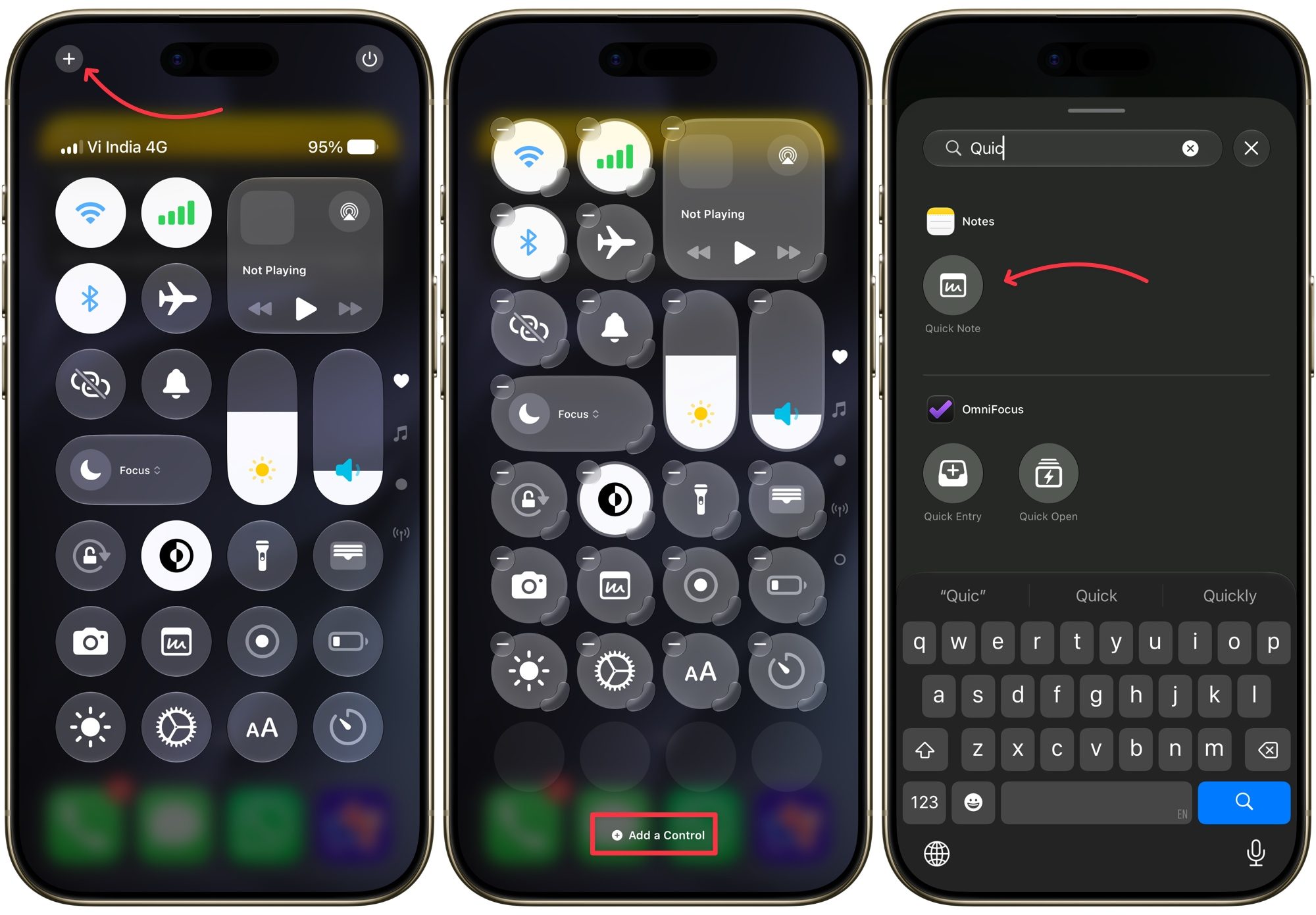 Adding quick note toggle to Control Center