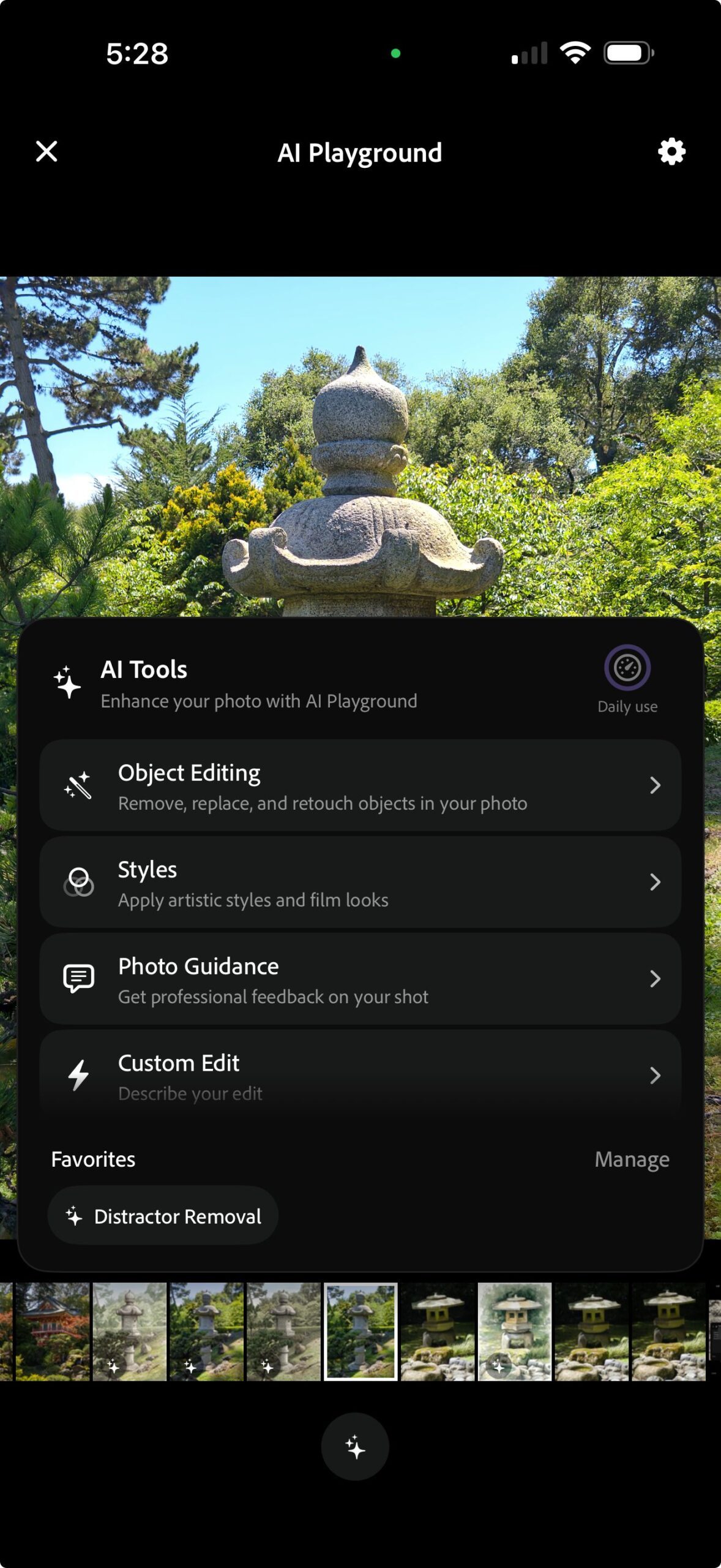 Adobe Project Indigo AI Playground screenshot
