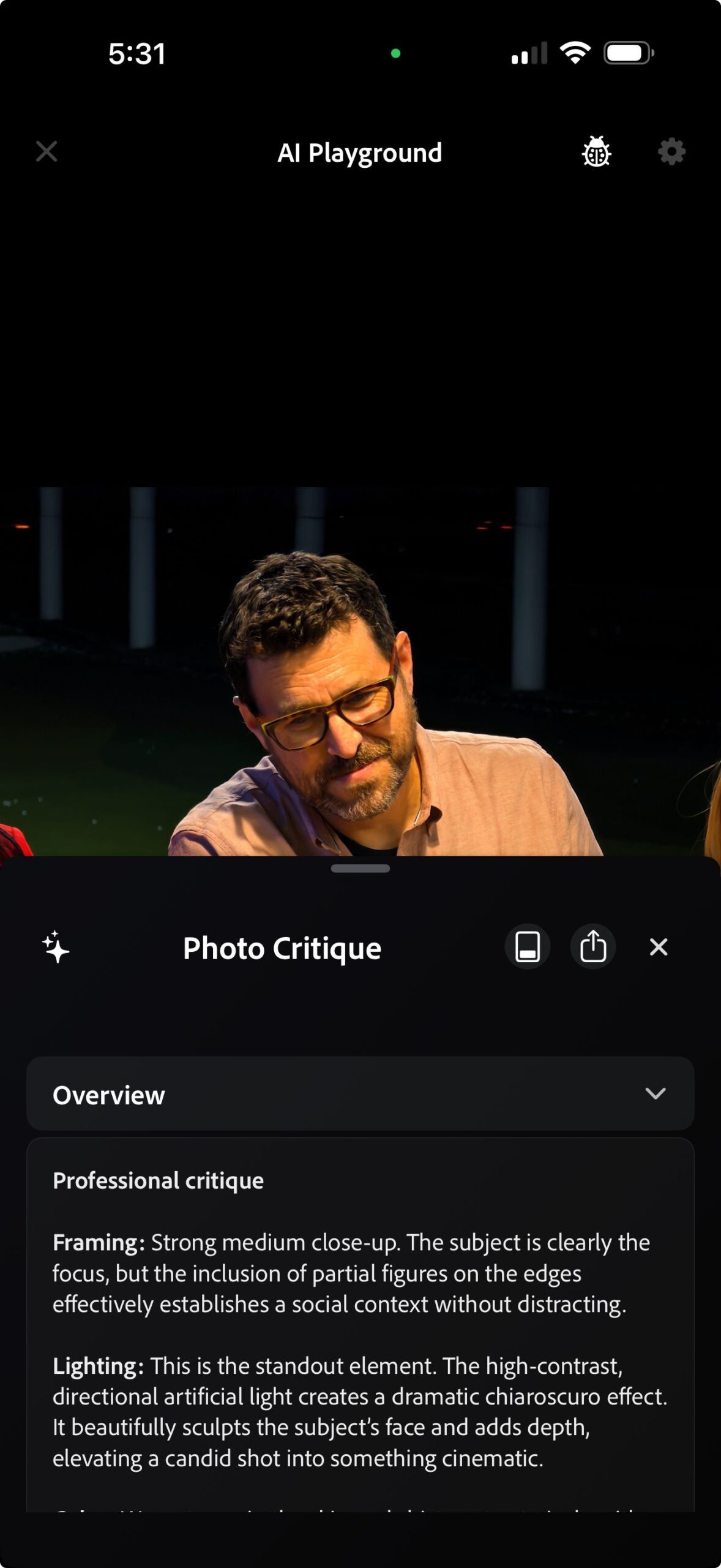 Adobe Project Indigo AI Playground screenshot