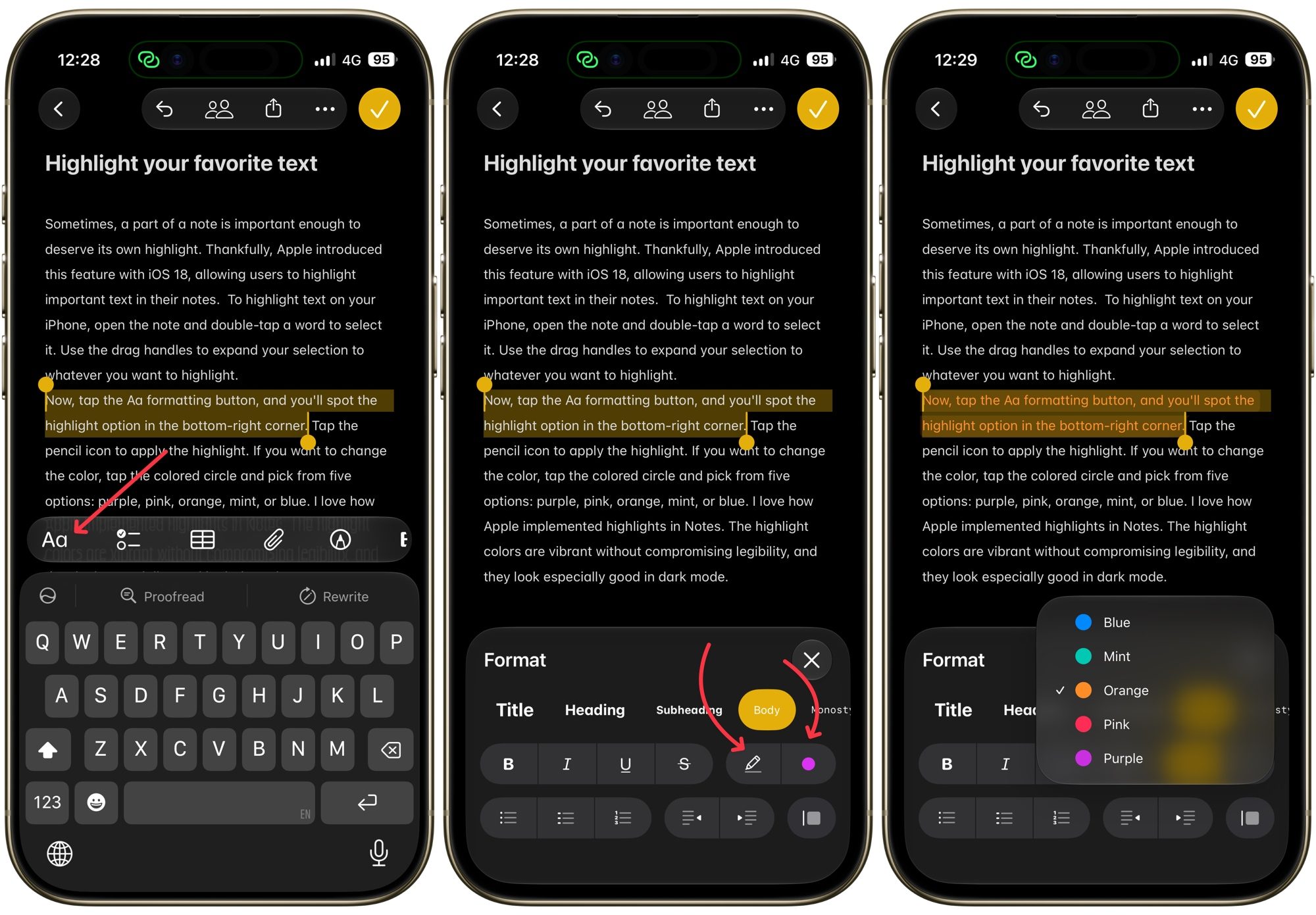 Apple Notes Highlights feature