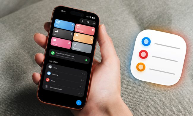 Apple Reminders open on iPhone