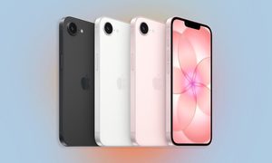 Apple iPhone 17e on gradient background