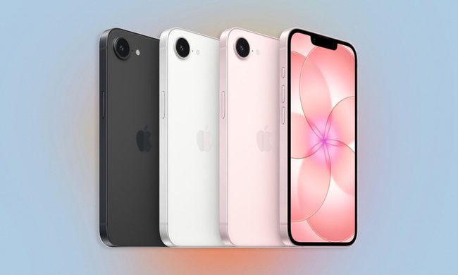 Apple iPhone 17e on gradient background