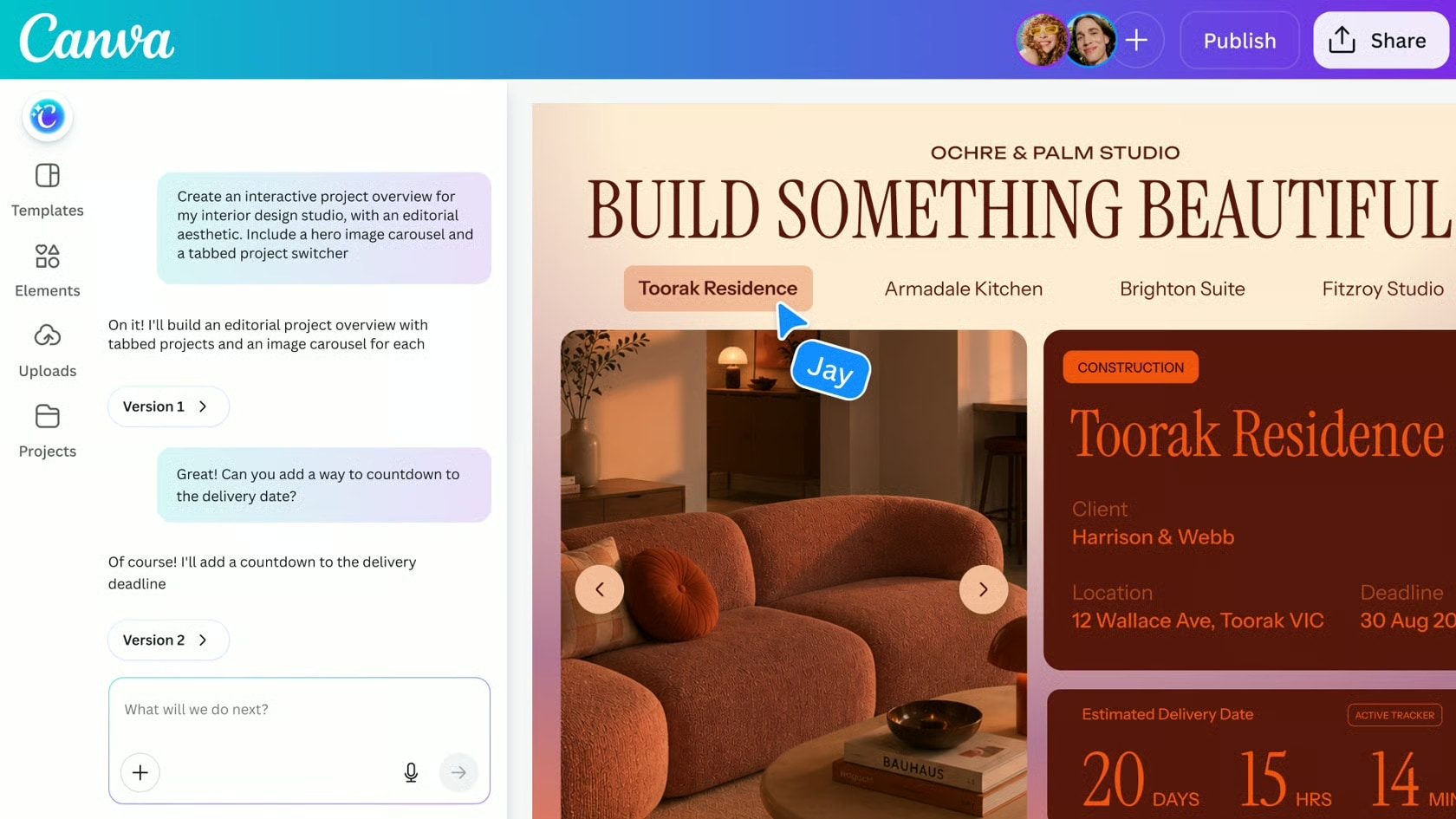 Canva Code 2.0 Website example