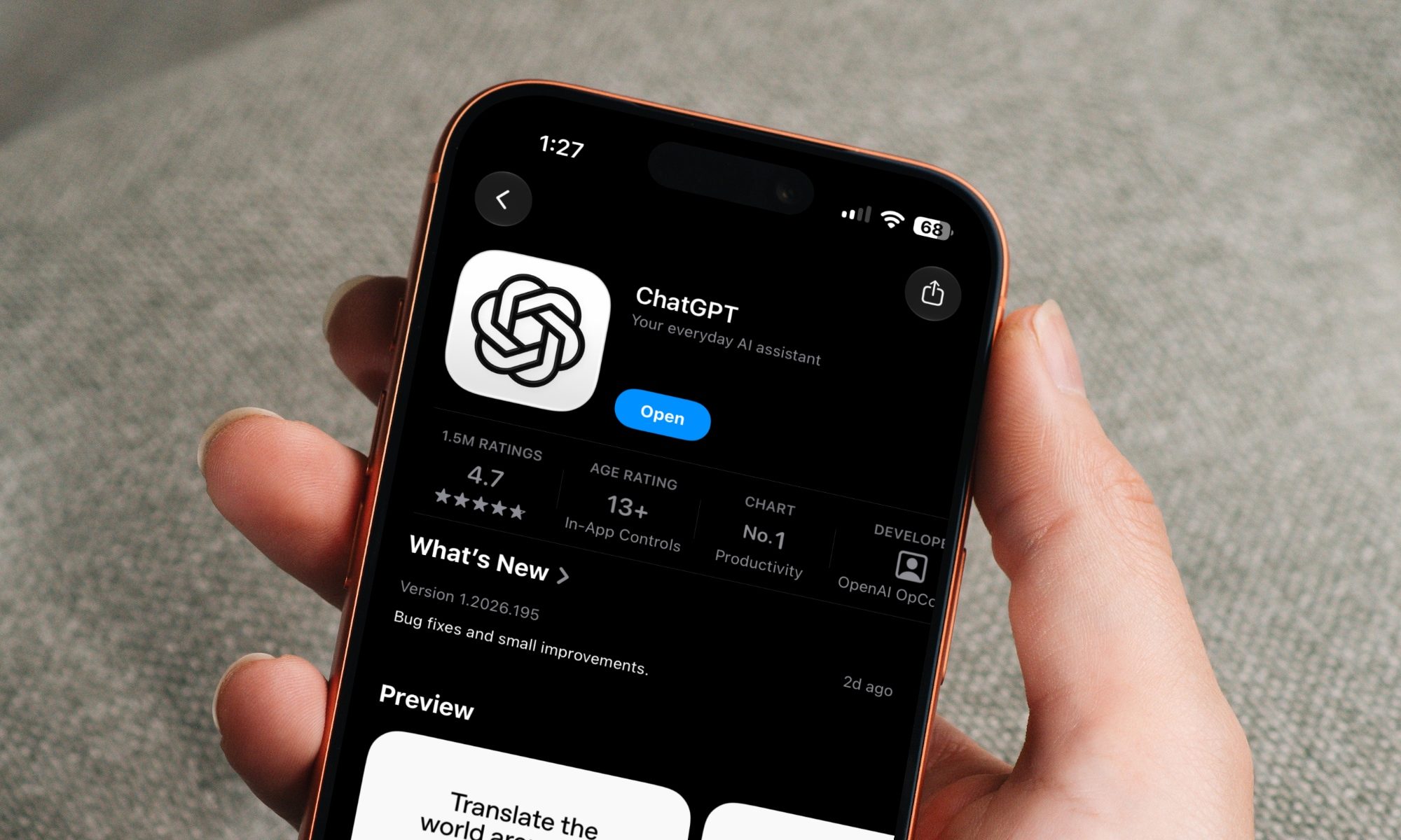 ChatGPT on iPhone
