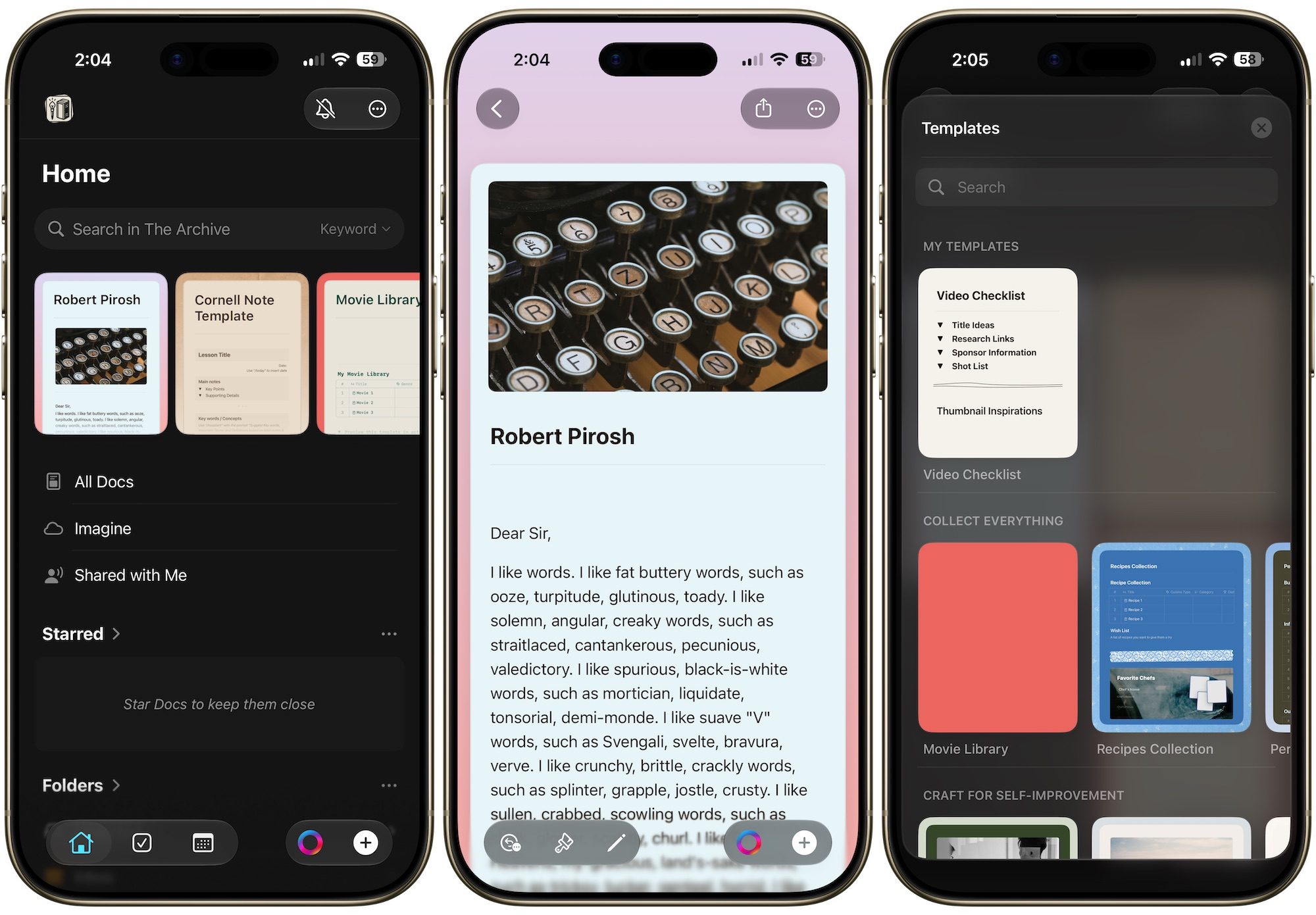 Craft app screenshots