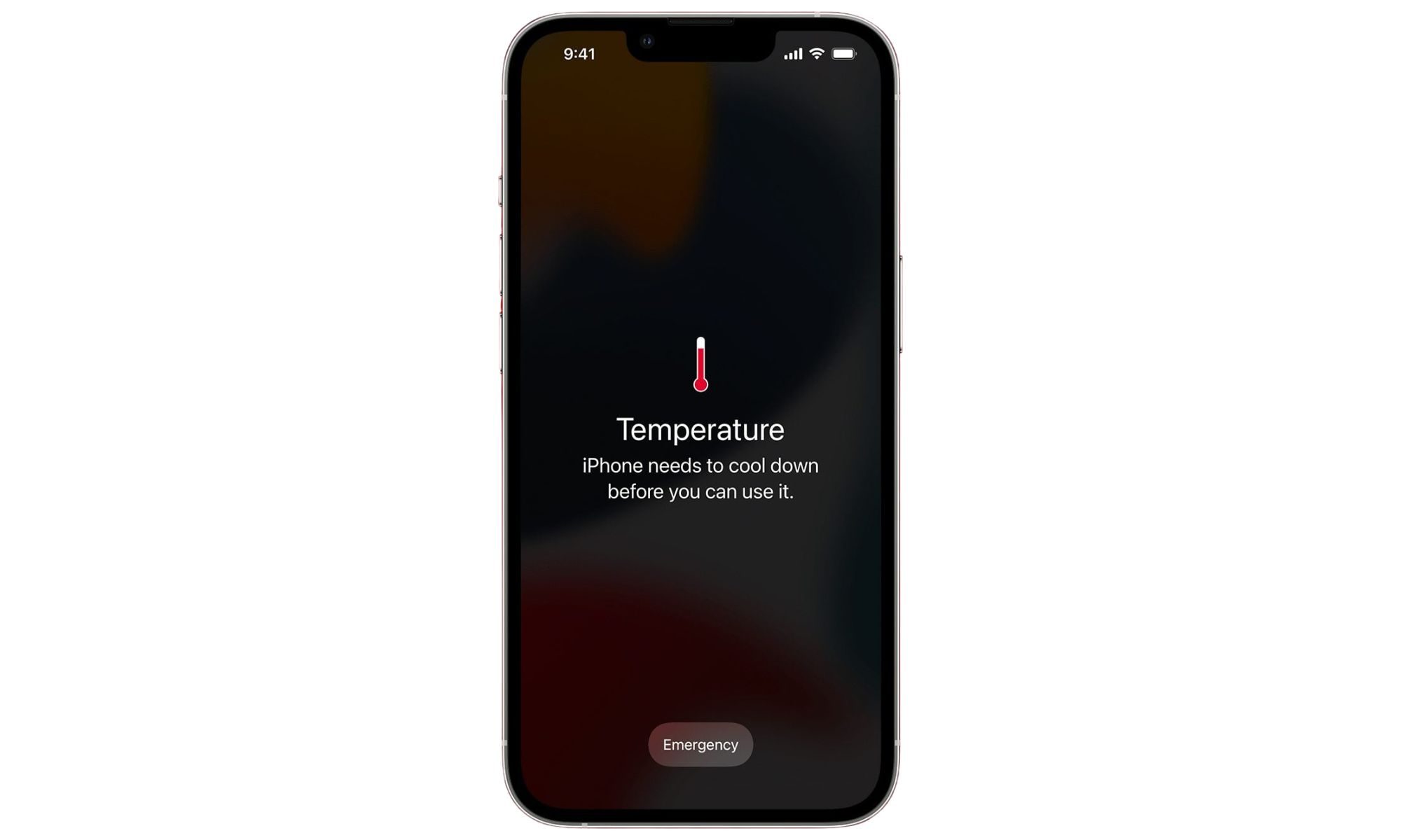iPhone overheating message