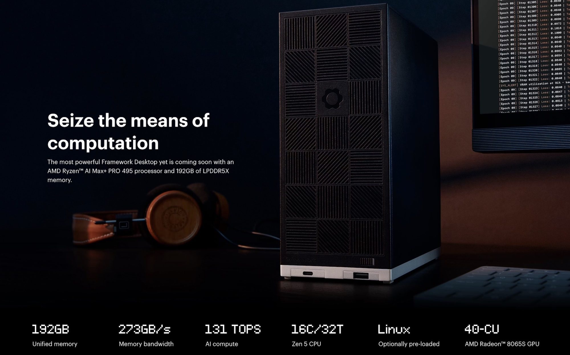 Framework desktop 192GB RAM specs