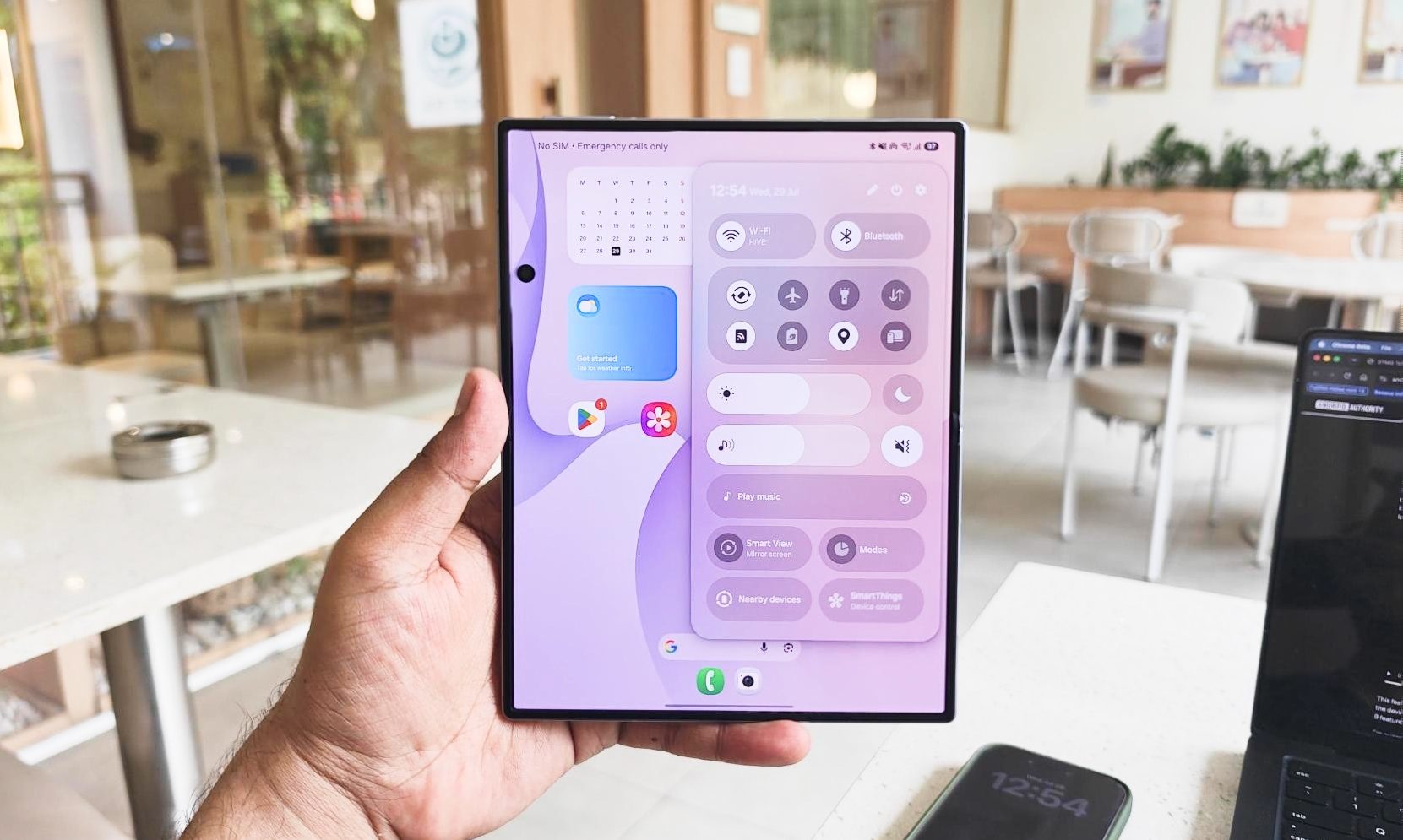 Galaxy Z Fold 8 open in portrait