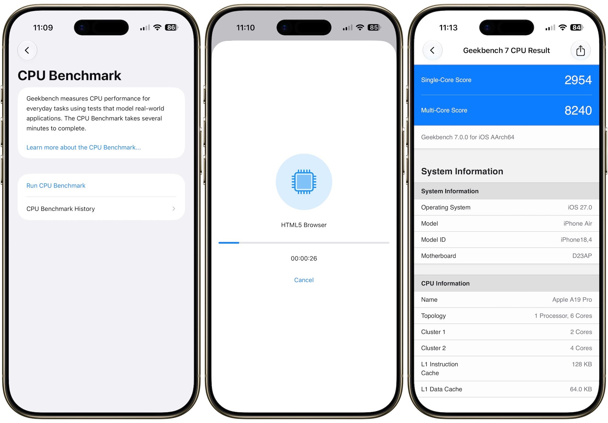 Geekbench 7 CPU benchmark