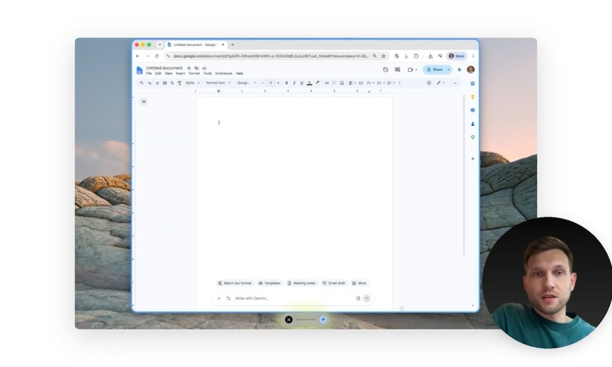 Gemini app for Mac dictation demo