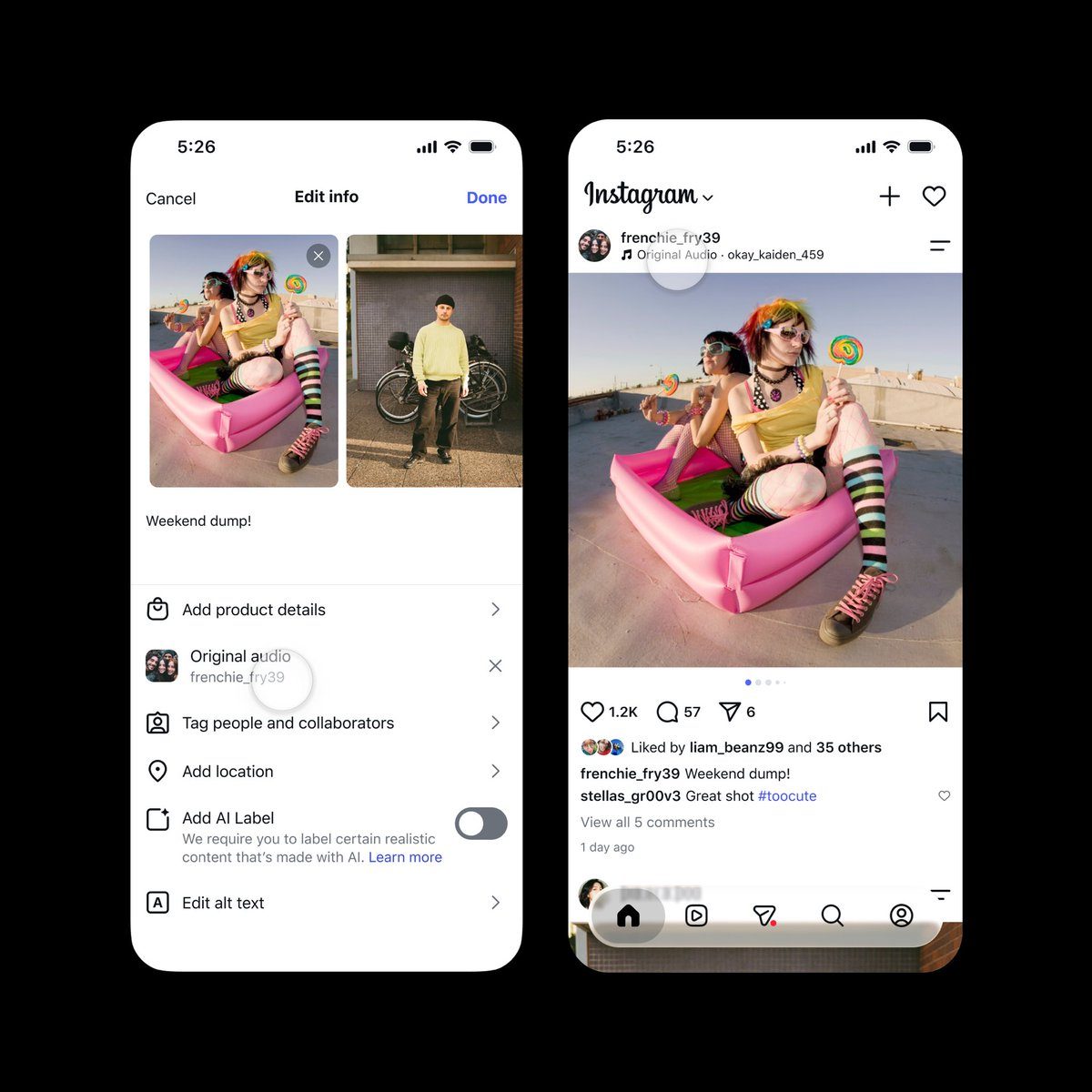 Instagram Replace Audio