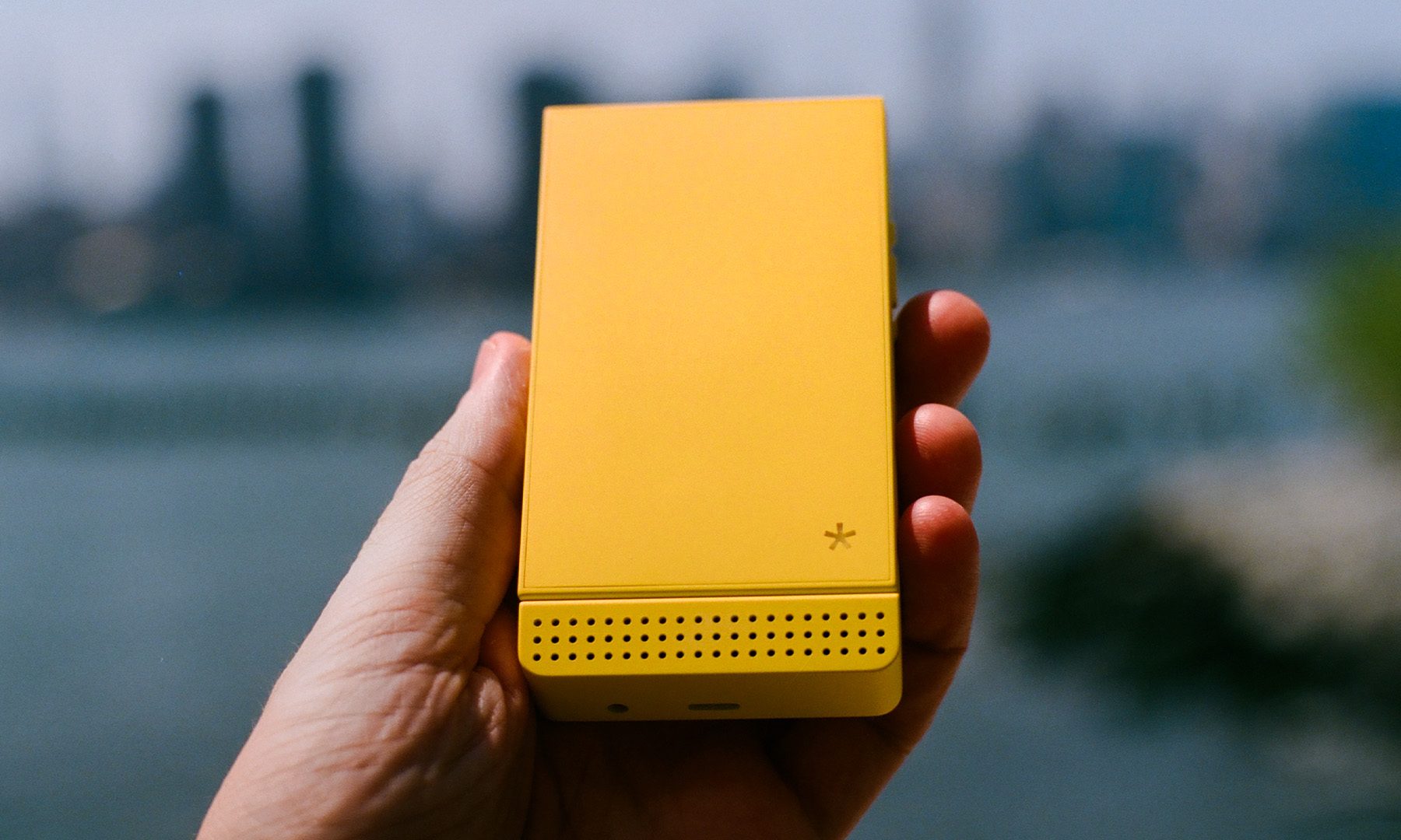 Light Flip Phone Yellow Folded