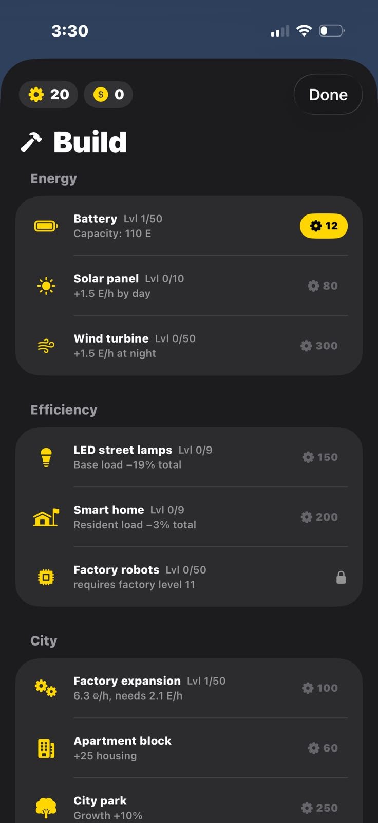LightsOn app screenshot