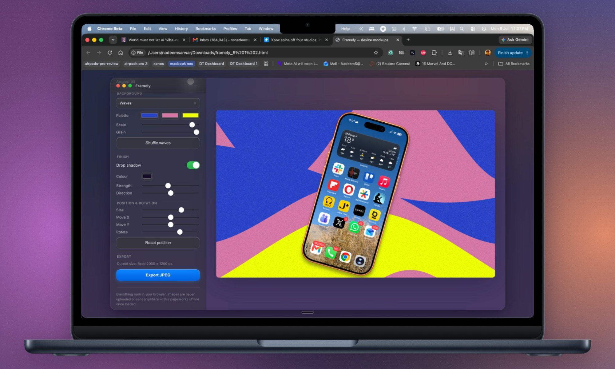Image editor on Mac.