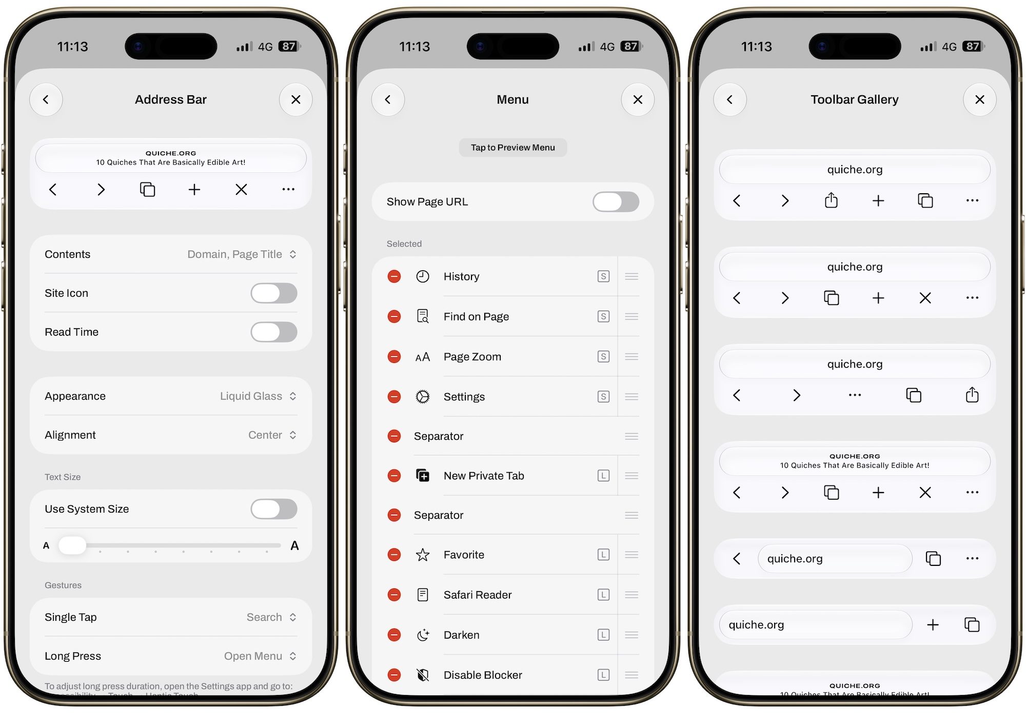 No Google Search AI overview in Quiche Browser