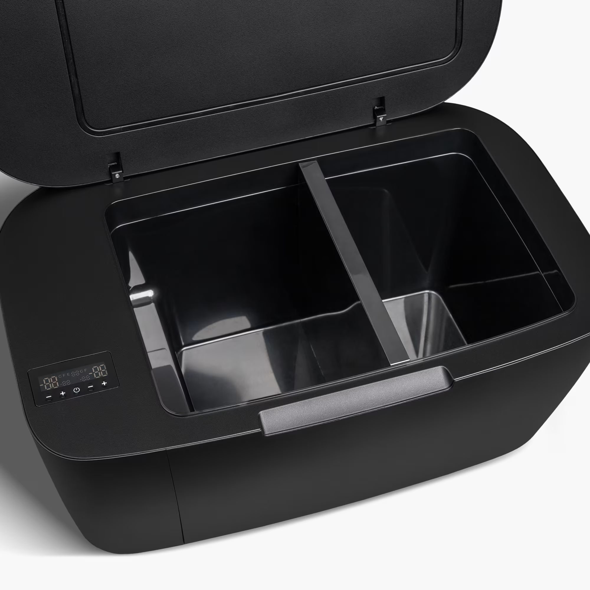 Tesla Model Y Dual Zone frunk fridge on white background