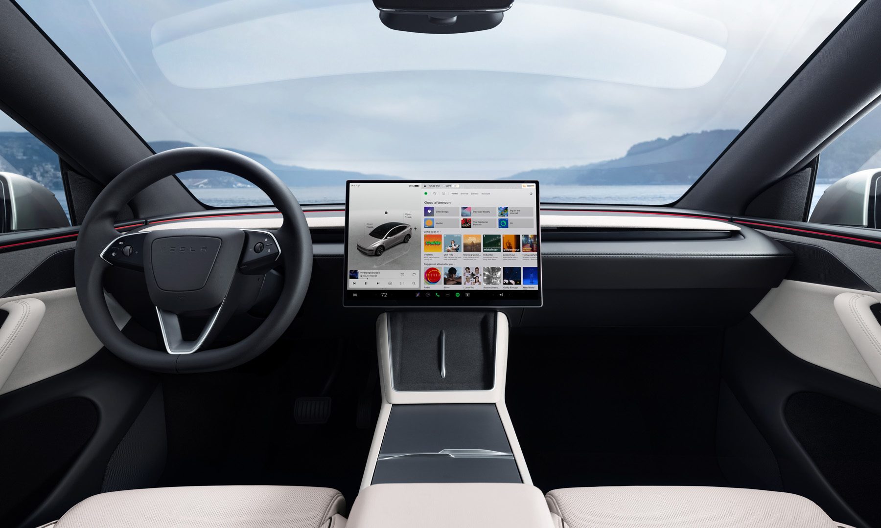 Tesla Model Y Long Wheelbase touchscreen