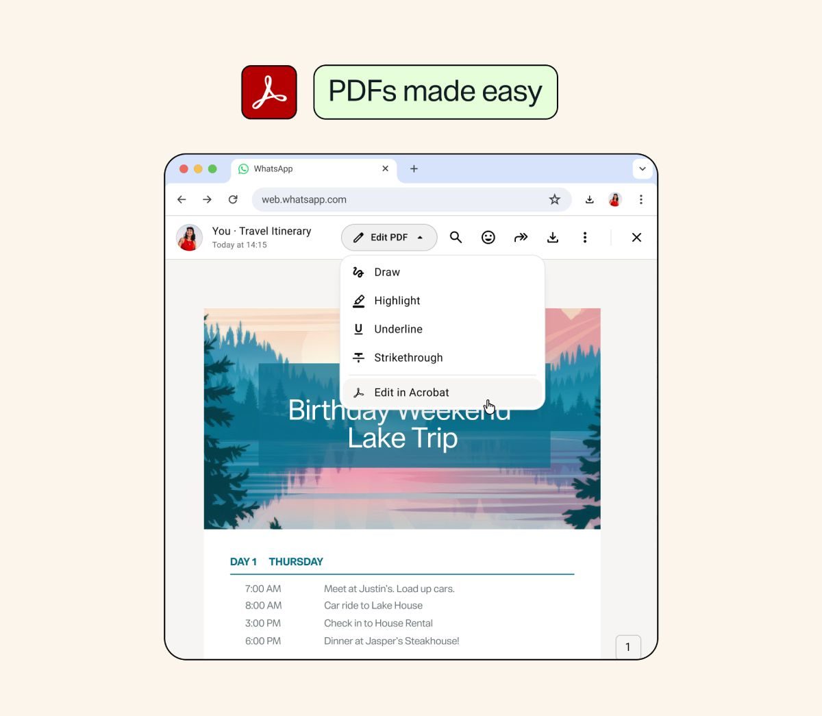 WhatsApp improved PDF handling