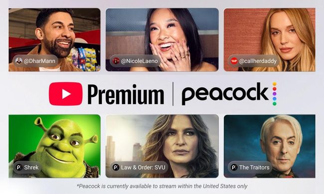 YouTube Premium with NBCUniversal and Peacock Premium Featured